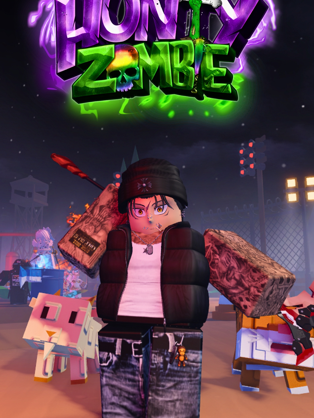 🚨 NEW weapon “Scythe” showcase! #huntyzombie #roblox #robloxedit #robloxfyp #fyp 