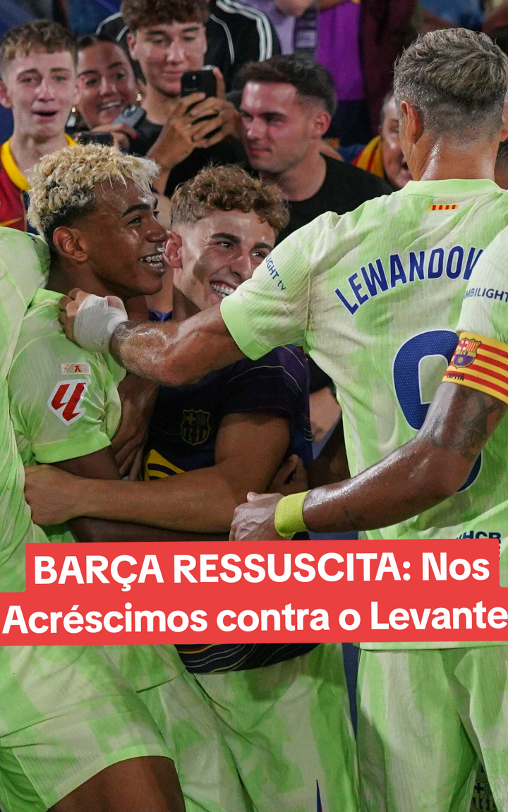 BARÇA RESSUSCITA: Virada Histórica nos Acréscimos contra o Levante! O Barcelona estava morto contra o Levante… mas Pedri, Ferrán e um gol contra histórico mudaram tudo. Assiste até ao fim, porque essa virada vai dar que falar! 🔵🔴🔥 #Barcelona #Pedri #LaLiga #FutebolEuropeu #Levante #Rashford #Raphinha #ForçaBarça #ViradaHistórica #NoticiasDeFutebol #fyppp #tiktokviral #viral 