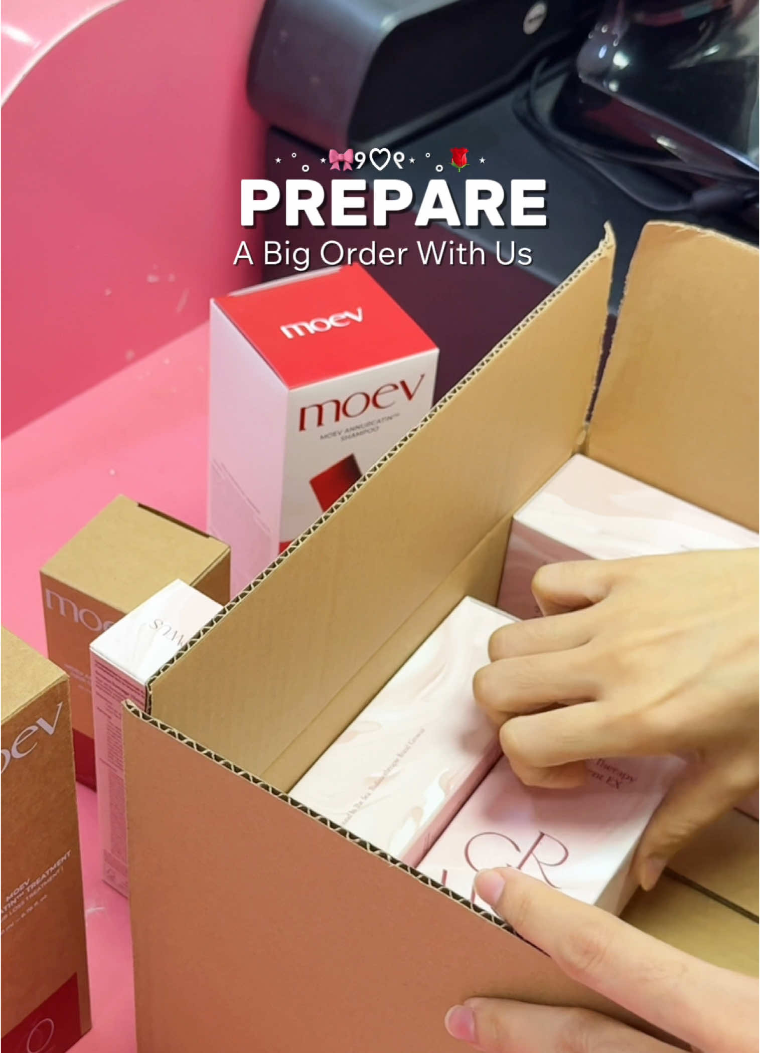 Let’s Prepare a Big order from our Customer🎀 #thebeautyme #fyp #prepareorder 