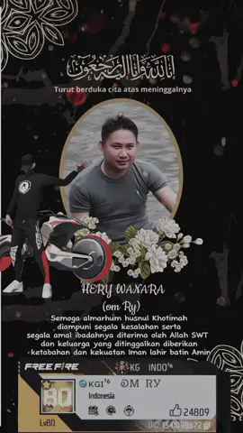 Selamat jalan Kaptenku.. terimakasih  atas waktunya selama 3 tahun terima kasihh udahh mngajar kami arti sebuahh kekeluargaan terima kasihh telah mnjadi orang tua di rumah kedua kami...namamu akan selalu hidup di hati kami.. meski kau telah mninggalkan kami smua selamanya.. 🥺😫😭 Alfatihah.. buat papa  HERY WANARA .  atau lebih di kenal (OM RY)  PENGURUS INTI KG INDO