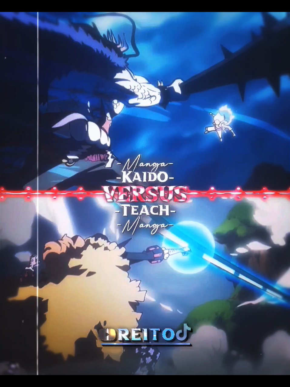 kaido vs teach #おすすめ #fyp #edit  #強さ比べ #vs 