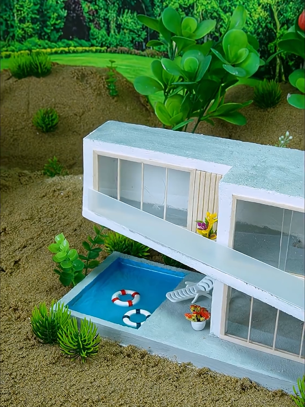 Luxurious 2-Story Mini Villa with Balcony Modern Civil Architecture #miniature #luxuryvilla #dreamhouse #vfuho #DIY #house #mrzofy 