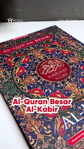 Al-Quran ukuran super besar untuk temani Ayah bunda membaca Al-Qur’an ☺️✨ #alkabir #Alquran #superjumbo 