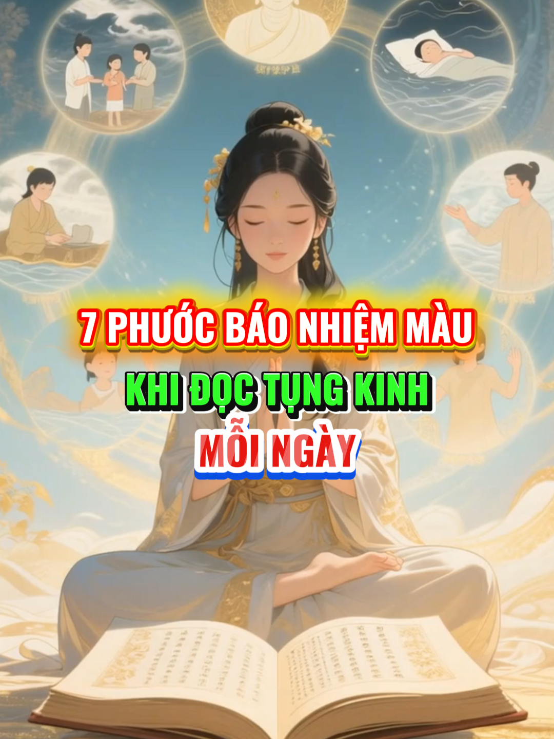 Bảy phước báo nhiệm mầu khi đọc tụng kinh mỗi ngày. #nhansinhtrietluan #10baikinhtunghangngay #tungkinh #phatphapnhiemmau #tutaptaigia #tinhtantutap #kinhsach
