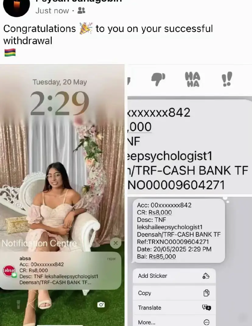 Congratulations 🎉 to you you'll 🎊 Inbox me now for more information on how to start earning from home ⬇️