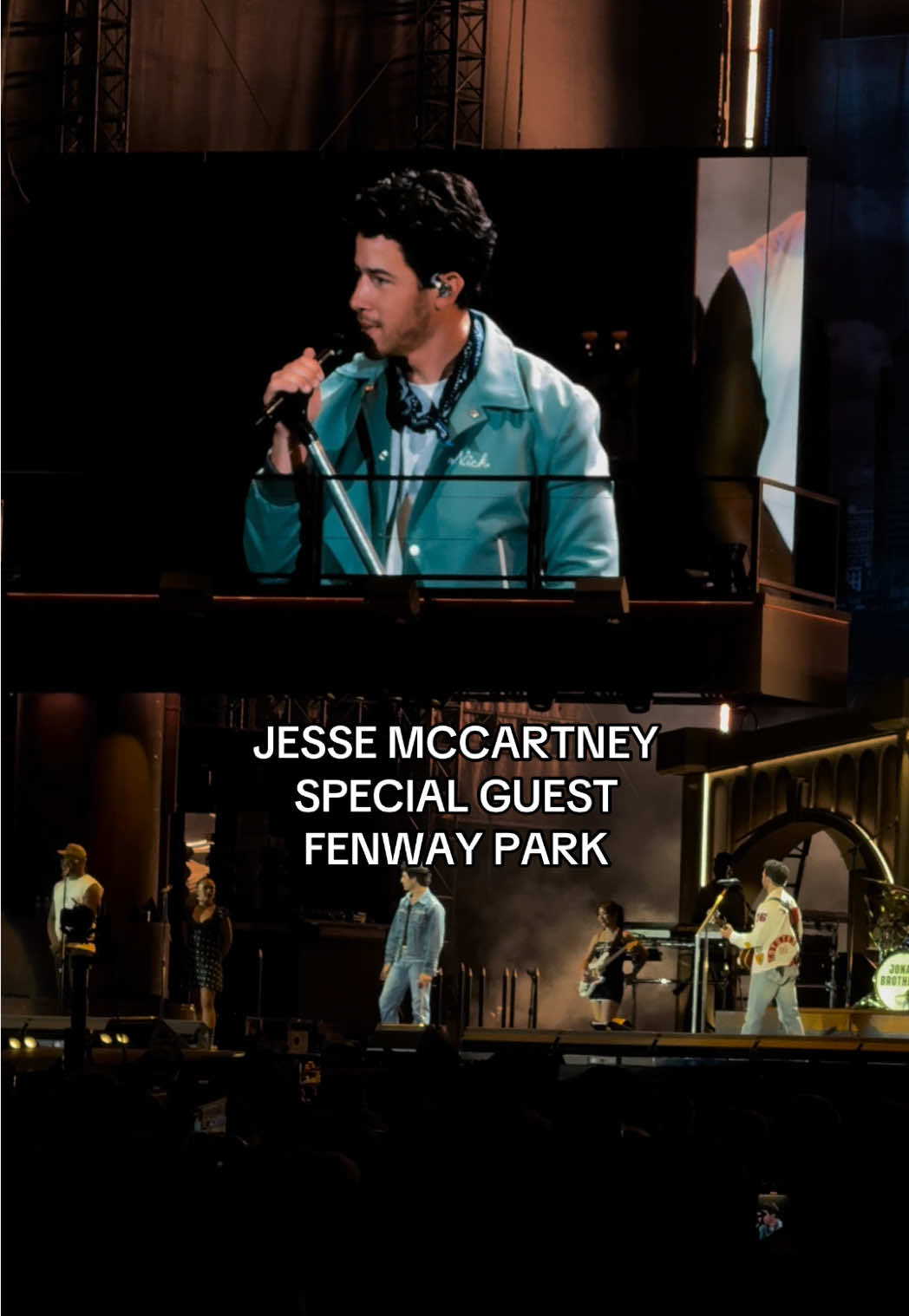 My childhood dream is now complete. @Jesse McCartney @Jonas Brothers #jessemccartney #jonasbrothers #fenwaypark 