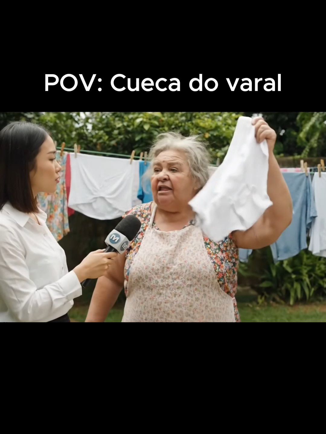 Cueca do varal #VéiaDoCaos #Humor #caosnaruaem