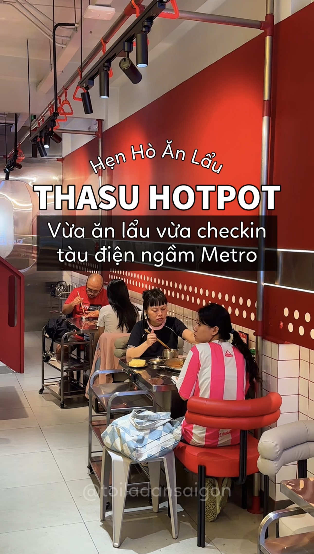 Hẹn hò vừa ăn lẩu vừa checkin phong cách tàu điện ngầm Metro 😋 THASU HOTPOT #toiladansaigon #thasuhotpot #hotpot #homnayangi #foodreview 
