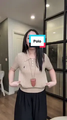 Áo Polo Len Thừng,Hoạ Tiết Thê#aopolo #thoitrangnu #livetiktok #homnaymacgii 