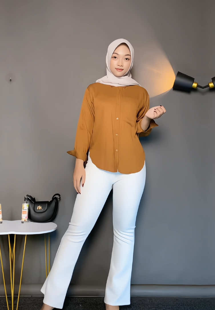 Kemeja rayon twill bahan adem poll😍 #rekomendasi #kemejawanita #kemejarayon #fyp #fyppppppppppppppppppppppp 