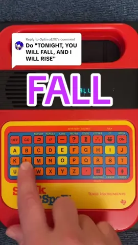 Replying to @OptimaEXE Do “TONIGHT YOU WILL FALL AND I WILL RISE.” #Bubala #ThemeParkGeek #UnderwearGeek #SpeakAndSpell #GeekAndSpell 