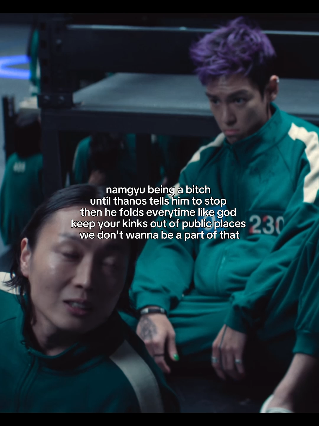this why every fanfic is k!nky as hell and makes him a bottom like it didn't come out of nowhere they were actually like this #squidgame #squidgamenetflix #squidgame2 #squidgamespoilers #thangyu #namgyu #thanos