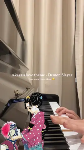 poor Hakuji 😭 #demonslayer #鬼滅の刃コスプレ #akaza #piano #fyp