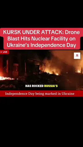 Russia says a Ukrainian drone strike caused an explosion and fire at the Kursk nuclear power plant, damaging a transformer before being extinguished. Officials insist radiation levels are stable, and no casualties were reported. The attack coincided with Ukraine’s Independence Day, fuelling speculation over timing and intent. Kyiv has not commented. With the world already on edge over nuclear risks, the strike has revived fears of catastrophic escalation in the war. #BreakingNews #UkraineWar #Kursk #NuclearPlant #DroneStrike      
