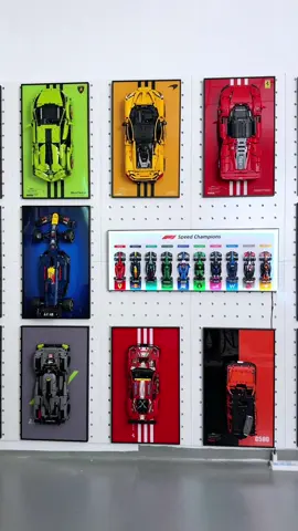What’s it like to collect all 10 Lego speed champions at once? Display frame for Lego speed champion 10 teams.#lego #icuanuty #legoframe #popmart 