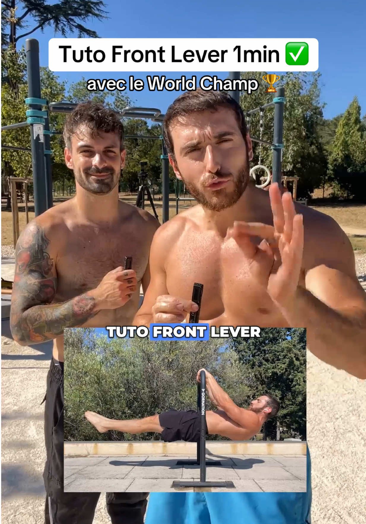 Tuto Front Lever avec le World Champ ✅ @Sangohan_otz ☠️🦾  #frontlever #tuto #streetworkout 