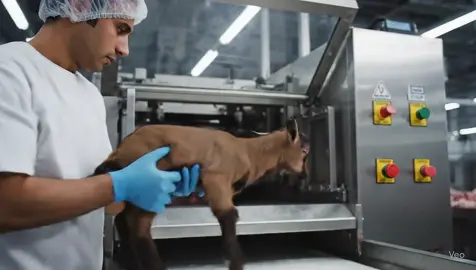 Ultra Realistic Industrial #meat #tiktokpakistan #fyp #ai #Goat 