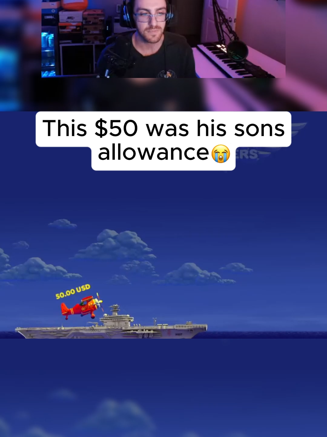 Bro stole this 50 from his son LMAO #planegame #aviamasters #kickstreaming #streamers