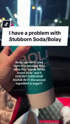 😖 this isnt a game, i can’t eat cane sugar!! It triggers #MCAS reactions for me. This is actually crazy and should be considered against the law as false advertising. I literally asked an employee to clarify if it has sugar or agave in it and he said agave. I took one tiny sip and it tasted like regular sugar, so I looked it up and found that it is incredibly misleading. This is not a healthy soda. The marketing around this soda acts like it’s healthy just because it doesn’t have high fructose corn syrup in it but nothing about this soda is healthy. 😖 the obligation to check is for sure on me as the consumer, but this is just dirty of them to call it agave and literally not put that in it. #s#stubbornsodab#bolay