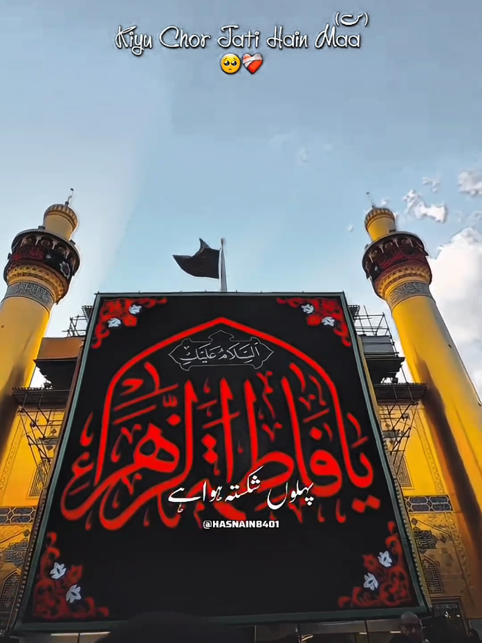 1 Rabil awwal Darwaza Bibi Fatima (sa) Per Giraya Gaya 🥺💔 Noha Status  shia #muharram #ashura #karbala #imamhussain  #عراق    