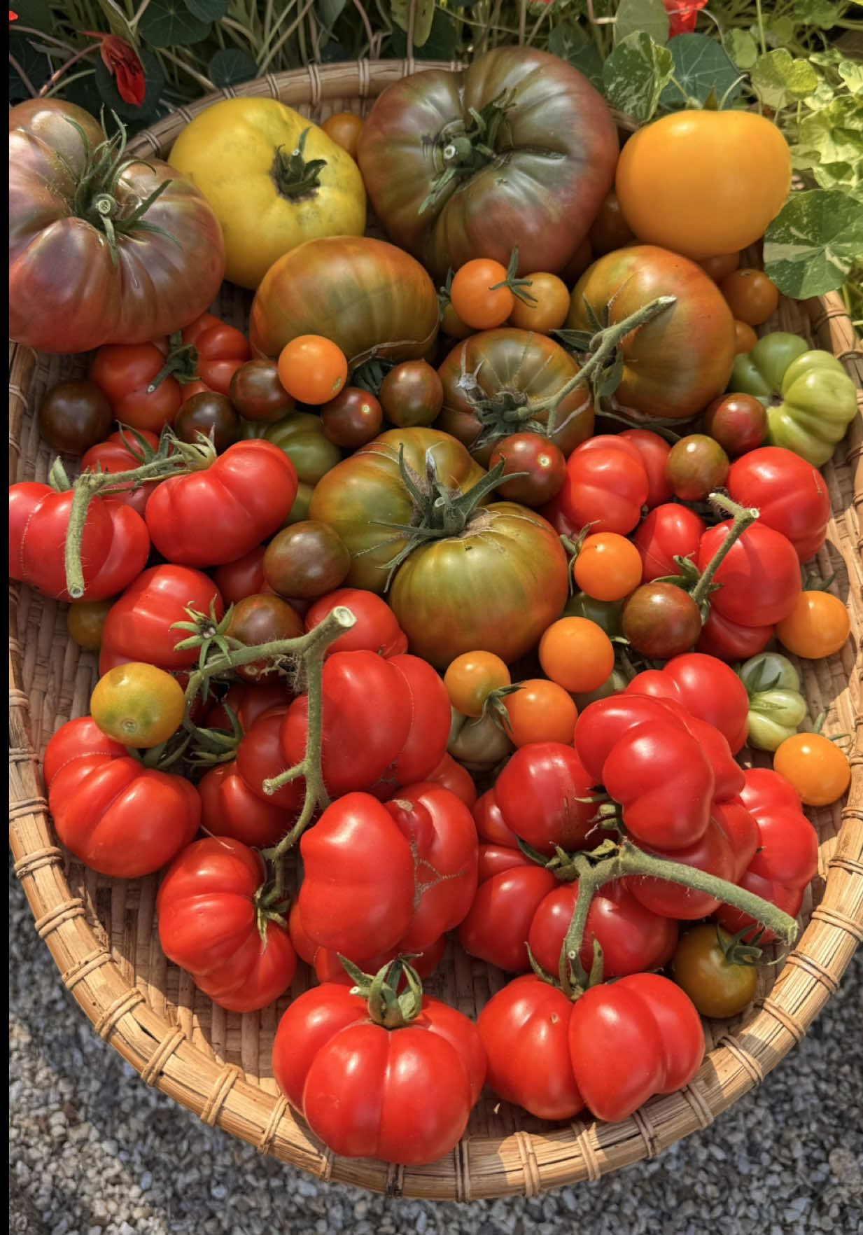 I’ve been neglecting the tomato arch for about a month and finally got around to giving it a little TLC.  There is so much abundance in the garden at the moment. And the cooler weather is offering a much more relaxing experience just BEING in it.  I’m excited to find new and true ways to enjoy the bounty. I see a Tomato Galette or two in my future ♥️🍅♥️