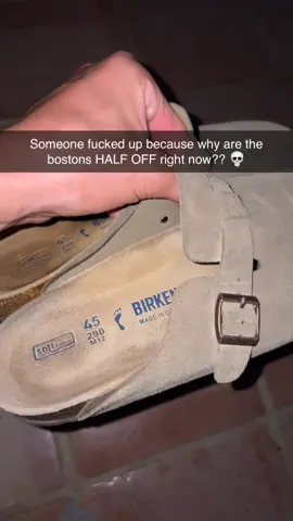 No way it’s on purpose 💀 #TikTokShopLaborDay #TikTokShopBackToSchool #bostons #clogs #sale 