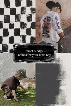 Short & edgy names for your little boy ⚡️🖤 #fyp #foryoupage #foryourpage #babynames #viral #baby #toddler #nameideas #aesthetic #ideas #topbabynames #popular #uniquenames #MomsofTikTok #fypシ #namesuggestions #babyfever #babiesoftiktok #mumtobe #pregnant #babynameideas #babynameslist #babyfever #babytok #babynameinspo #momtobe #firsttimemum  #girlnames #boynames #girlmom #boymom #girlmama #boymama #boynamesilove #girlnamesilove #adoredbabynames  #rad #edgy 