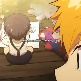 Tsukasa and Kou mentally they are so cute! I love this cute little duo! Not a ship of! The fact that Tsukasa wanted to hold his hand and Kou straight up rejected him twice it's soo funny! But in one clip you can see thet they are holding hands and when they meet Mitsuba Kou was holding Tsukasa so protective probably older brothers instincts. Young Tsukasa and Kou i live them! #tbhk #kouminamoto #kou  #tsukasa #fyp 