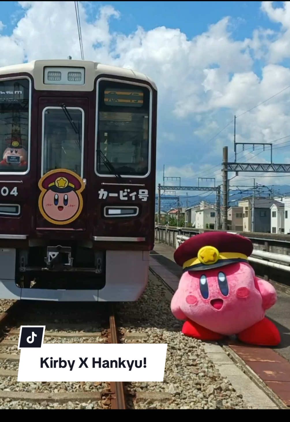 The Kirby X Hankyu Railway collaboration is now operating in Japan! #kirby #nintendo #hankyu #japan #japantravel 