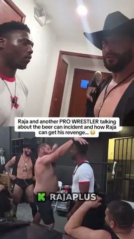 Raja and another PRO WRESTLER talking about the beer can incident and how Raja can get his revenge… 😳 #rampagejackson #rajajackson 