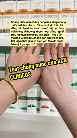 Thử đổ nước trực tiếp lên mặt coi Clinicos có đứng vững không nhé #xuhuong #clinicos #fyp #skincare #kemchongnang 
