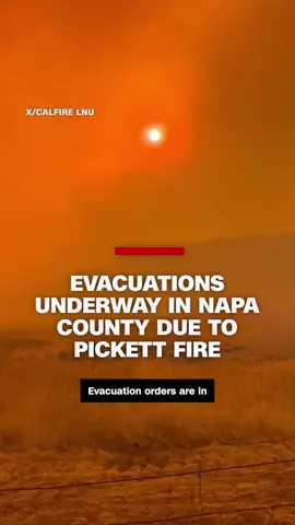 Some evacuations are underway in Napa County, California, due to the Pickett Fire that has now burned 6,531 acres and is only 11% contained. #pickettfire #napacounty #california #wildfire #cnn #news