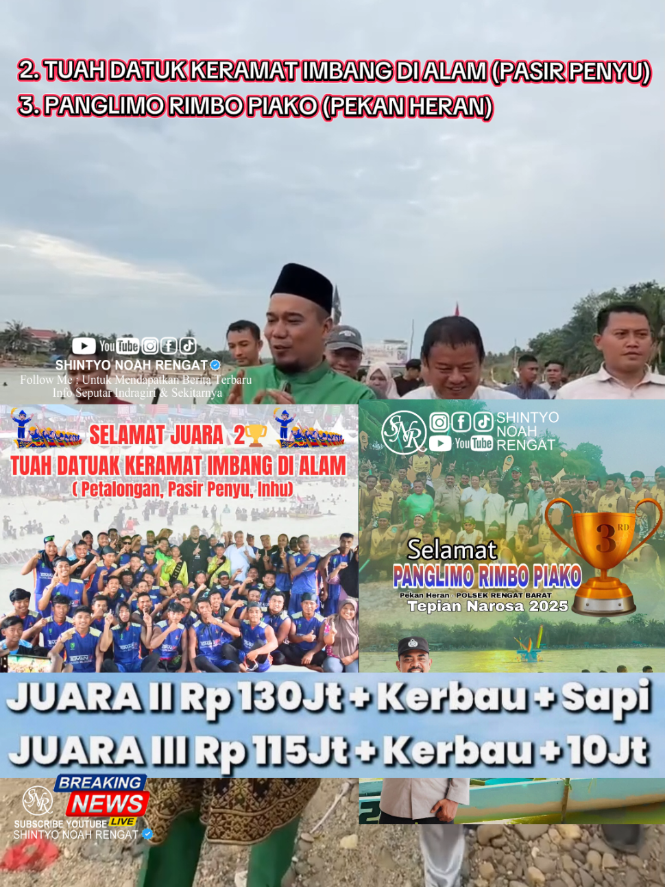 Tetap semangat Atlit INHU semoga tahun depan kita JUARA #kuansing #pacujalur #shintyonoahrengat #fyp #tepiannarosatalukkuantan 
