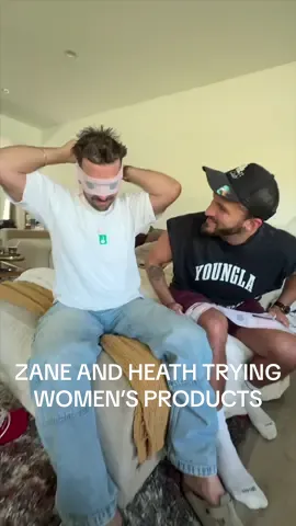 Zane and Heath trying women’s products 💄🧴 what beauty product did you think this was in the beginning?? you know where to go for the full video 🙂‍↔️@basicallyunfiltered #beauty #challenge #boysvsgirls #beautyproducts 