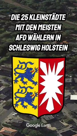 Die 25 Städte mit den meisten AFD-Wählern in Schleswig-Holstein. #afd #stadt #schleswigholstein 