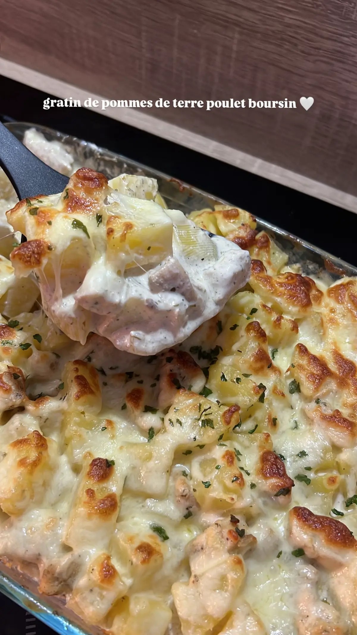 un gratin facile et bien crémeux 😋 #recettefacile #ideerecette #boursin #cuisine #recetterapide 