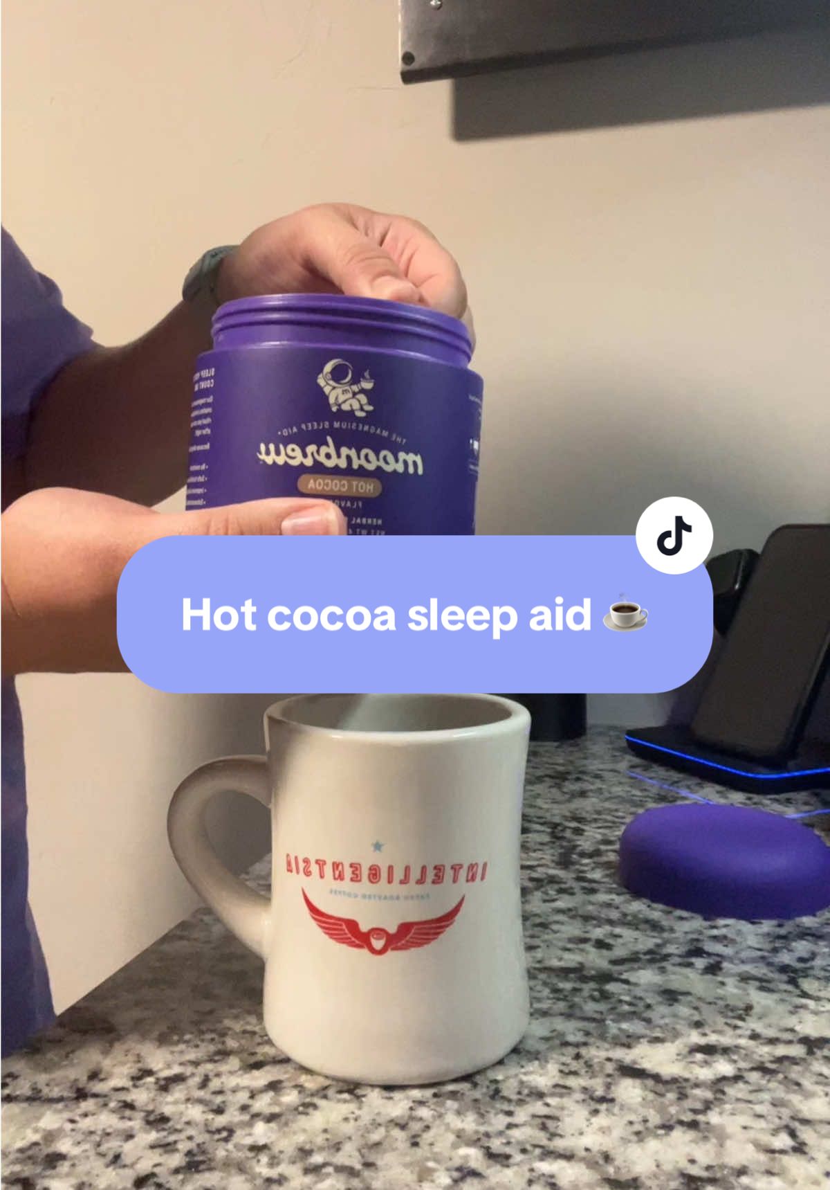 🌙✨ Wind down the cozy way! MoonBrew’s Hot Chocolate Sleep Mix is packed with natural ingredients to calm your mind, relax your body, and help you drift off faster. 🍫☕ The tastiest bedtime routine ever!  Thank you, @MoonBrew 💜 #SleepBetter #HotChocolateLovers #NighttimeRoutine #SweetDreams