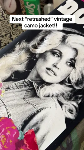 Redoing one of my thrifted camo jackets!! #dolly #gypsyblossom #create #creative #art 