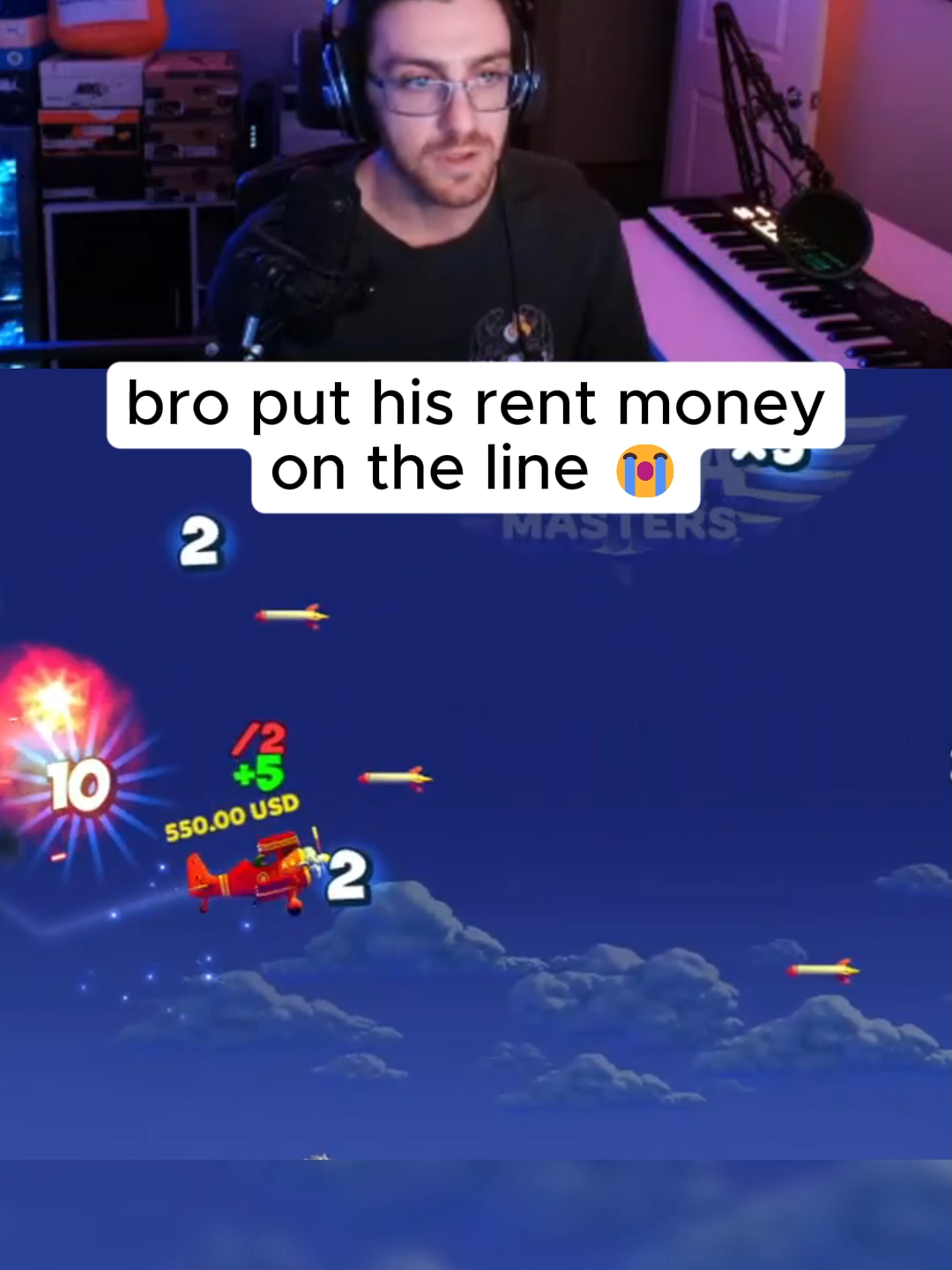 Bro put his rent money on the line 😭#aviamasters #planegame #kick #avia #streaming