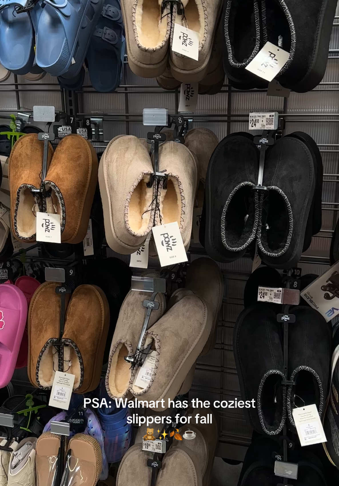 NEW cozy slippers at Walmart! Linked in bio 🤎 #walmartfinds #walmart #slippers #cozy #clog 