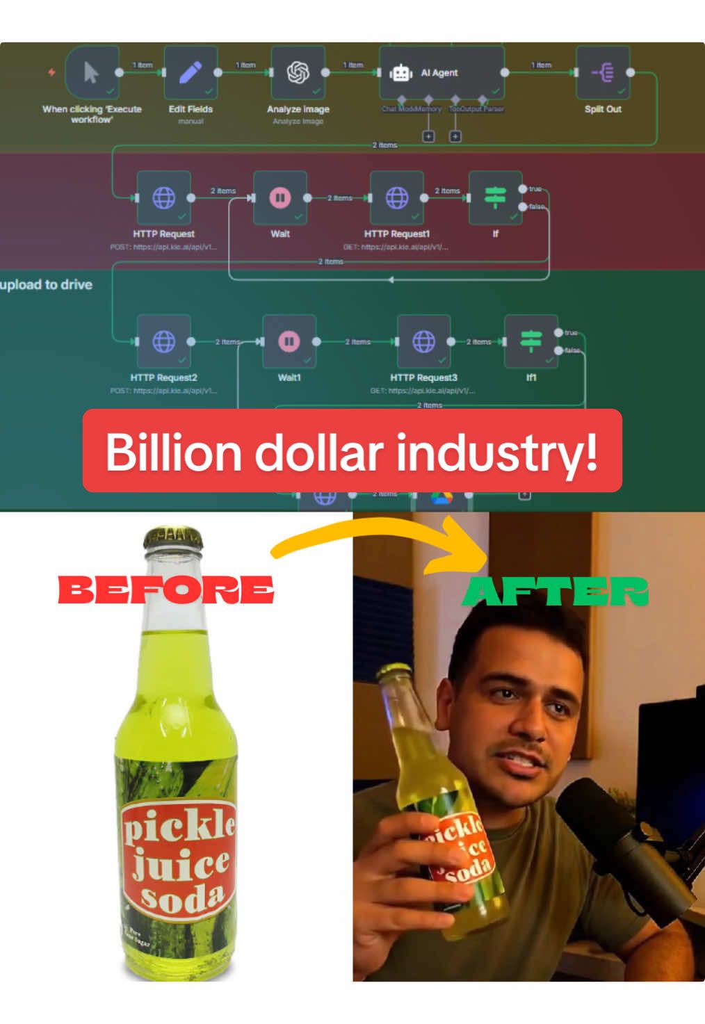 I built this AI Agent that creates automated UGC videos for any product you want.  Leave a comment if you want a full breakdown.  #ai #n8n #aiagent #aiautomation #artificialintelligence 
