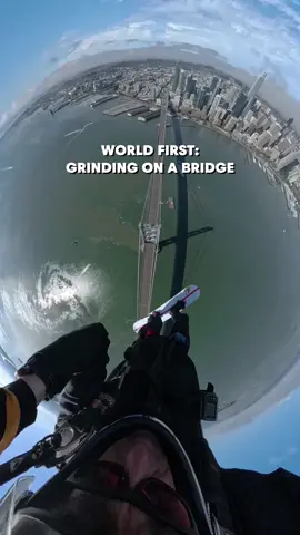 he took the scenic route   @Sean MacCormac completes the world’s first skysurf and grind across a bridge, presented by #PradaLineaRossa   @Prada  @Red Bull USA    #redbull #givesyouwiiings #energydrink #worldfirst 