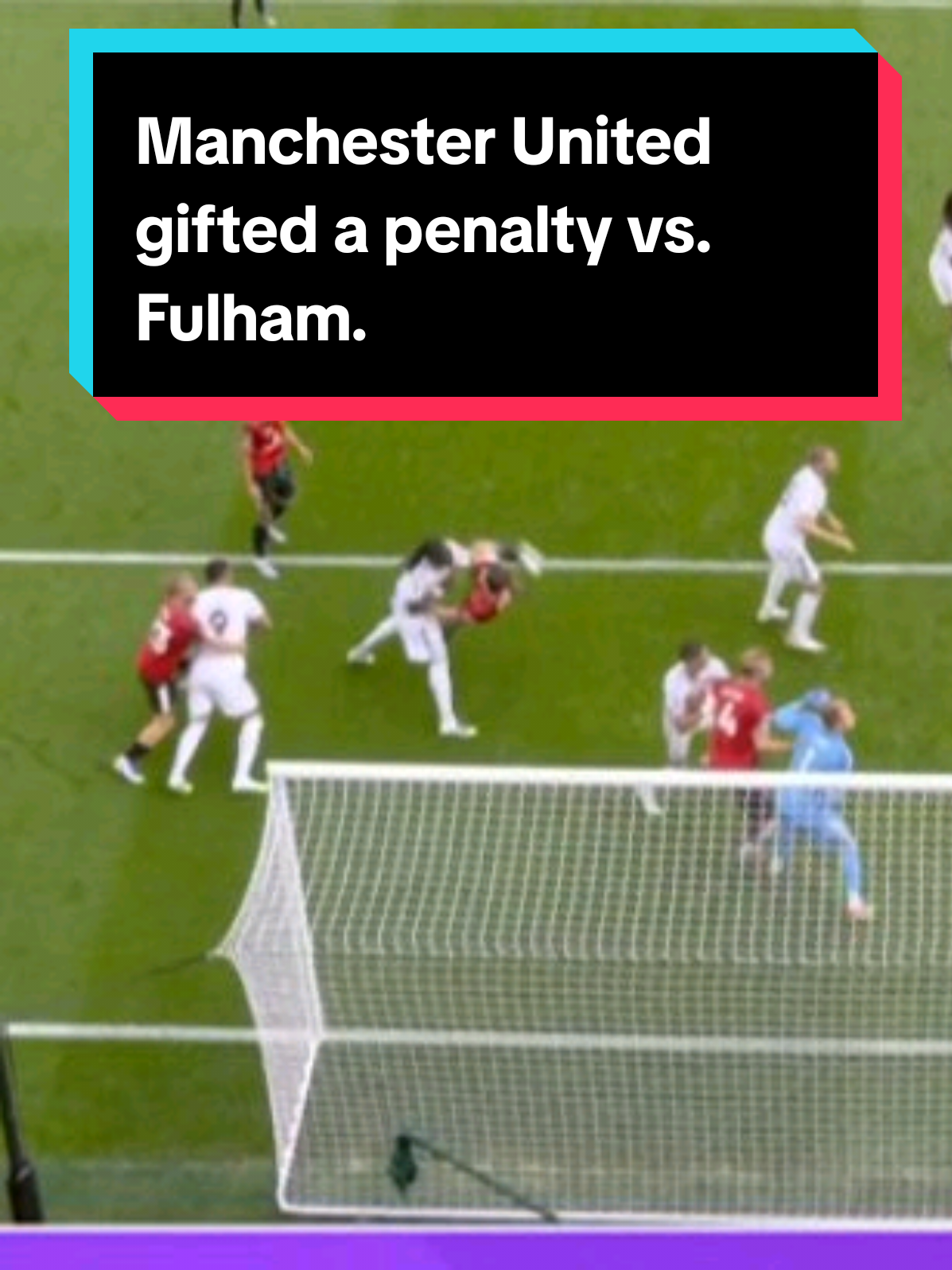 Manchester United gifted a penalty vs. Fulham.  #bruno #manchesterunited #penalty #foul #fulham 