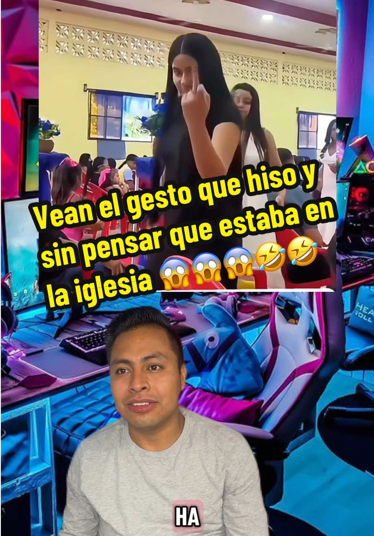 No pensó que estaba en la iglesia vean el gesto que hizo #longervideos #iglesia #omg #fypシ゚viral #🤣🤣🤣 