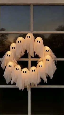 DIY Halloween ghost Light wreath 😎😱🥳