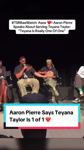 #TSRBaeWatch: Aww! #AaronPierre don’t play about his boo! During a recent panel discussion about #TeyanaTaylor’s new project, he spoke about serving her in the process 🥰! (🎥: @elishah1) ✍🏾: #TSRStaffST