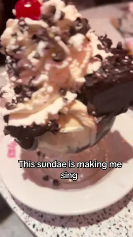 This sundae is defying gravity! #fyp #sundae #wicked #elphaba #newyork 