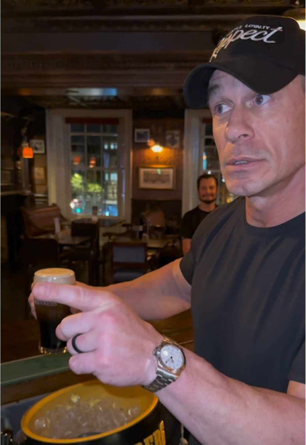 @John Cena learning some Irish in J.R.Mahons! ☘️ #fyp #johncena #pint #dublin #irish 