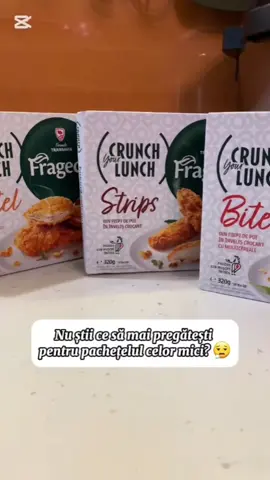Nu știi ce să mai pregătești pentru pachețelul celor mici? 😮‍💨 Ca părinți mereu ne facem griji pentru alimentația copiilor noștri ❤️ Produsele Fragedo Crunch Your Lunch sunt o opțiune ușor de pregătit, cu gust delicios  Ideale pentru a fi incluse în mesele de la grădiniță sau școală 👌🏼 Le găsești la vitrina de congelate, alte Fragedo la carne fresh  Încearcă și tu noile produse Fragedo Crunch Your Lunch și spune-mi ce părere ai ❤️ #CrunchYourLunch  #ParentingHacks  #fragedocrunchyourlunch  #LunchboxUpgrade  #pachetelulcrocant  @Fragedo 