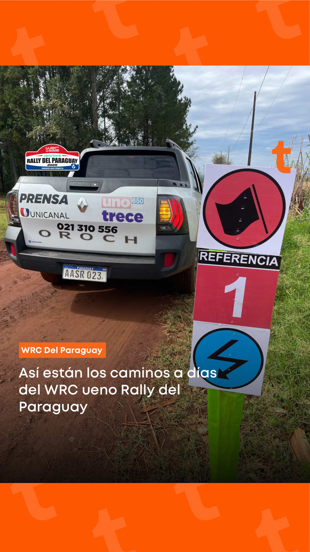 ¡Así están los caminos para el WRC en Paraguay! 🇵🇾🏁 Itapúa está siendo preparada para recibir a los mejores pilotos del mundo y te dejamos con el estado actual de los caminos de tierra roja.🚗💨 ¿Ya imaginás a los Rally1 volando sobre estos tramos? 🤯 #Trece #SiempreConectados
